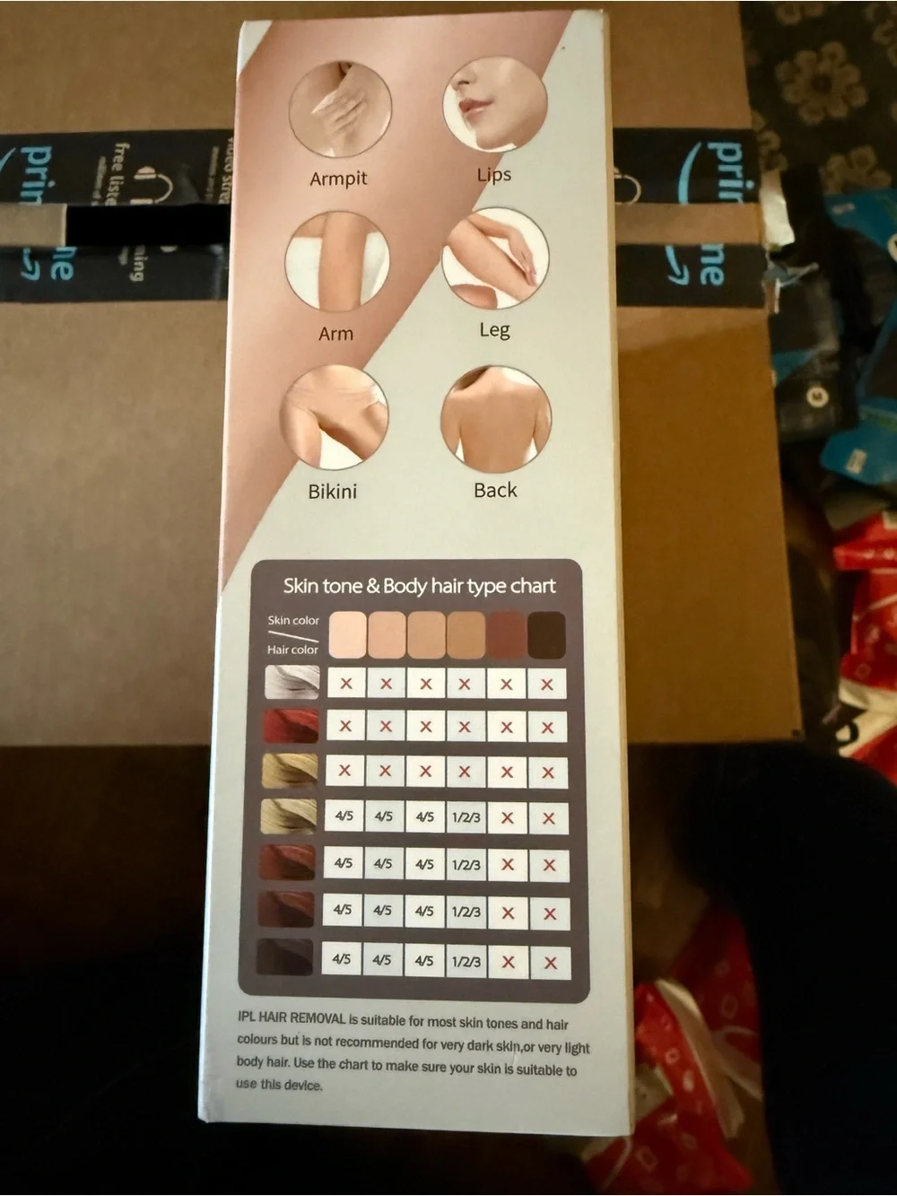 IPL Laser Hair Removal Device - White & Rose Gold